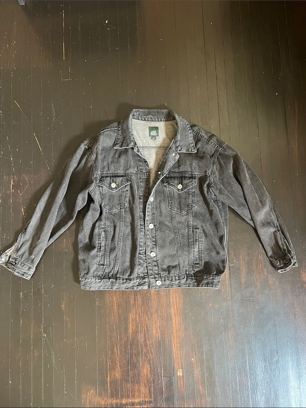 wild fable Black Washed Denim Trucker Jacket